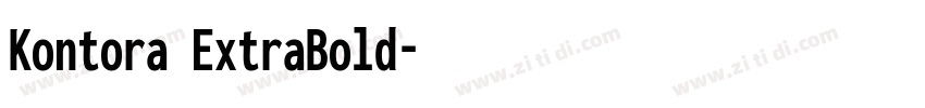 Kontora ExtraBold字体转换